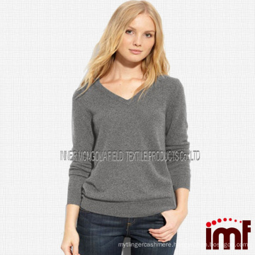 Cropped V-neck Cashmere Sweater ,Pullover